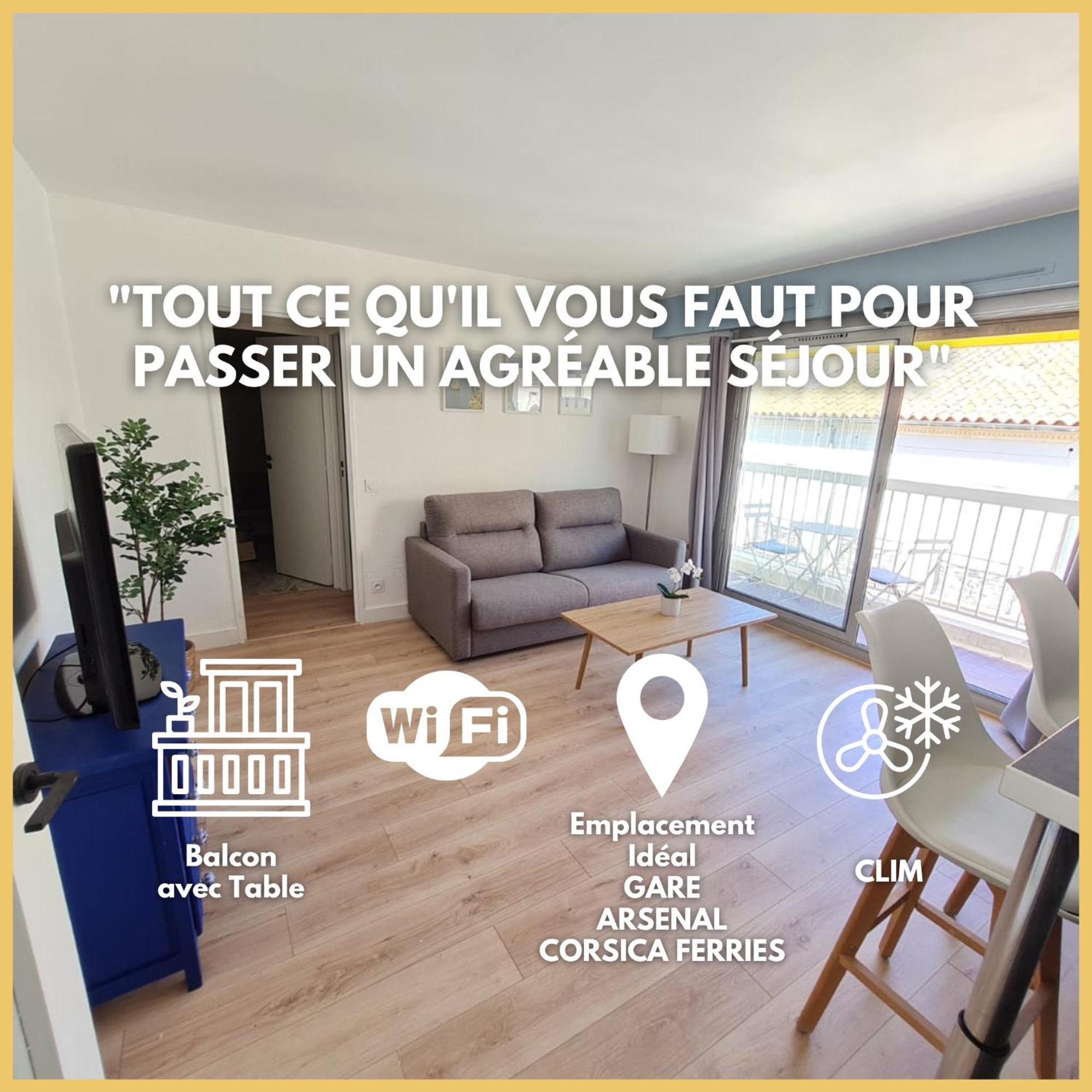 Haute - T2 Cosy Avec Clim & Balcon Toulon